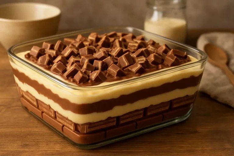 Sobremesa de kit kat