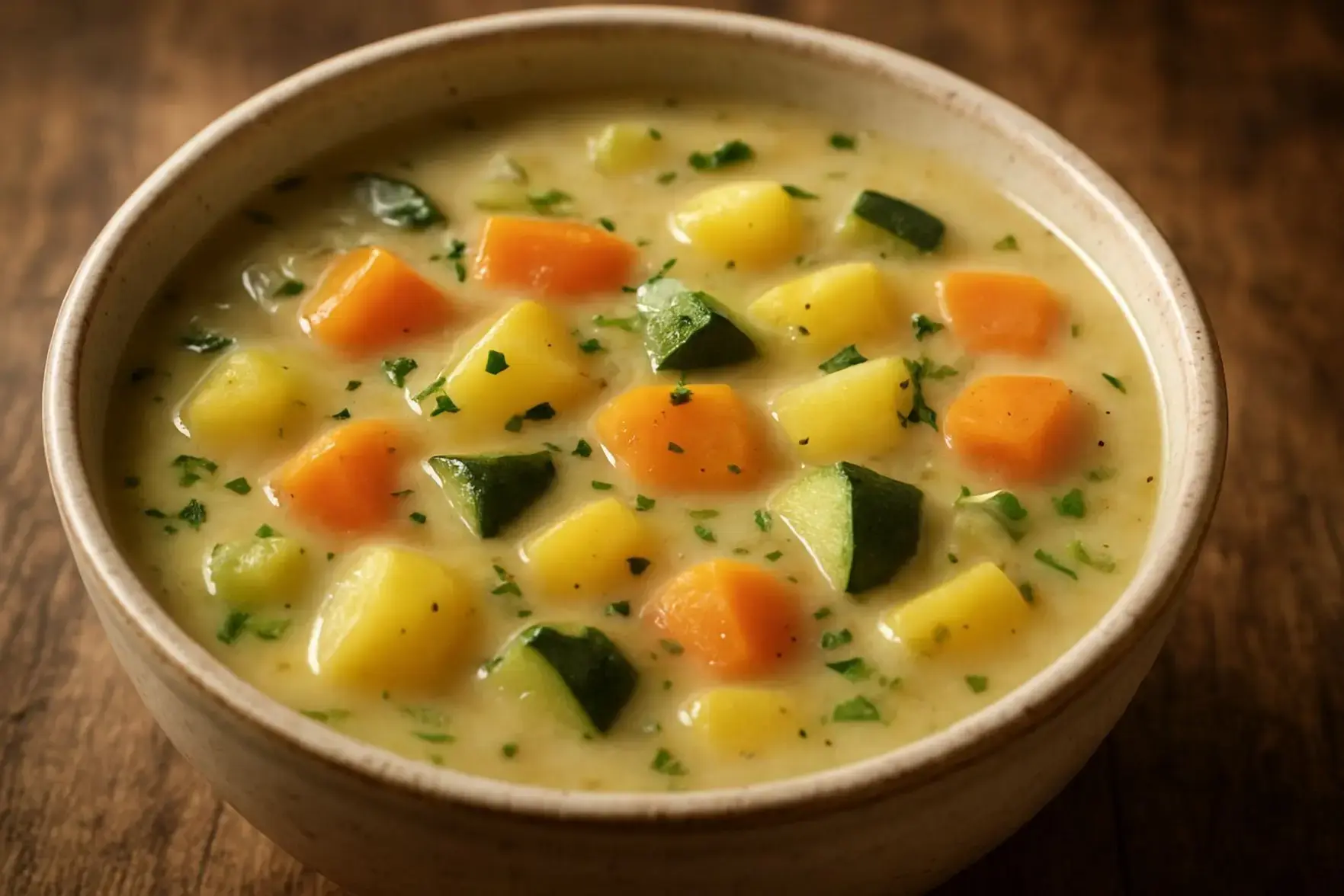 Sopa cremosa de legumes rápida Sopa cremosa de legumes rápida