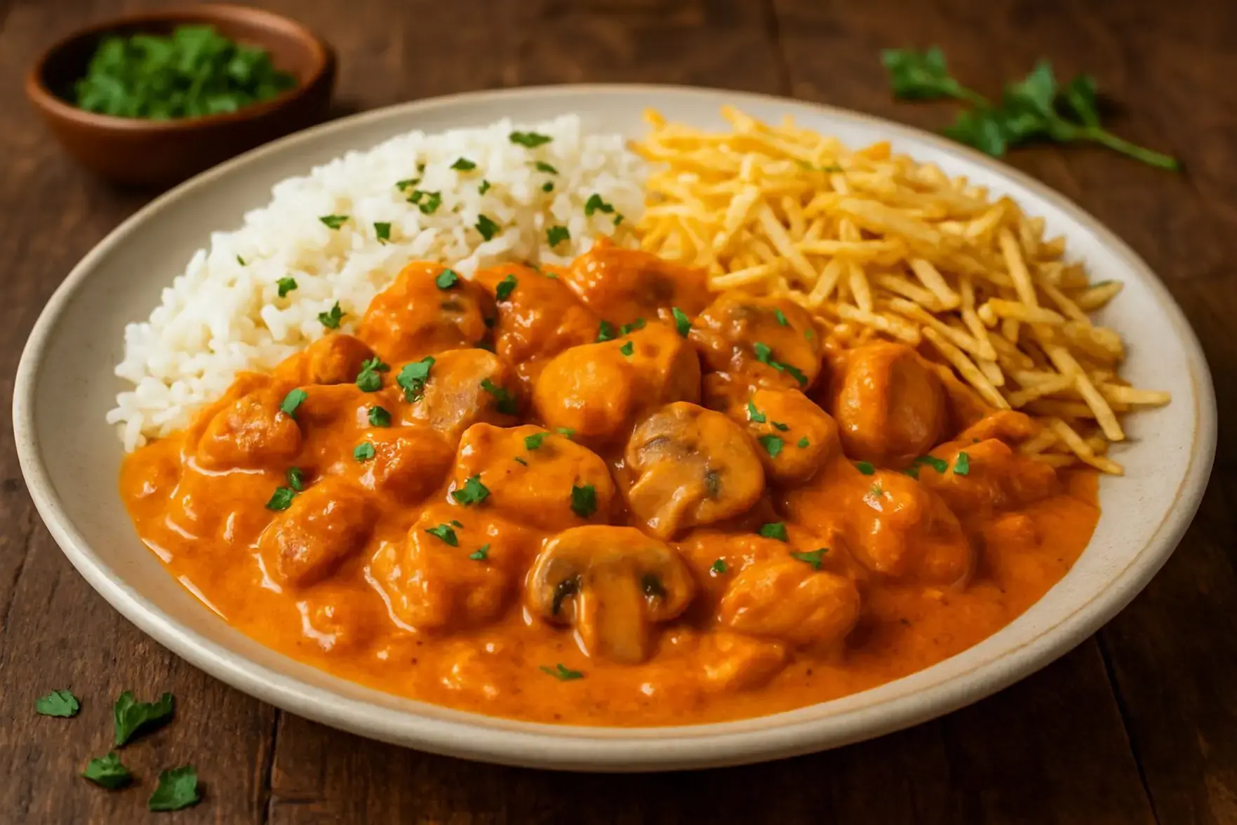 Strogonoff de frango rápido Strogonoff de frango rápido