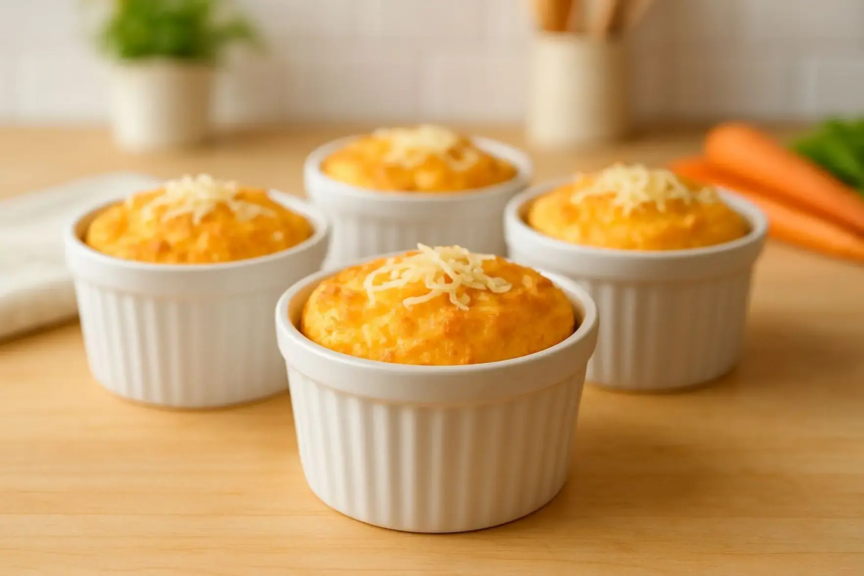 Suflê leve de cenoura