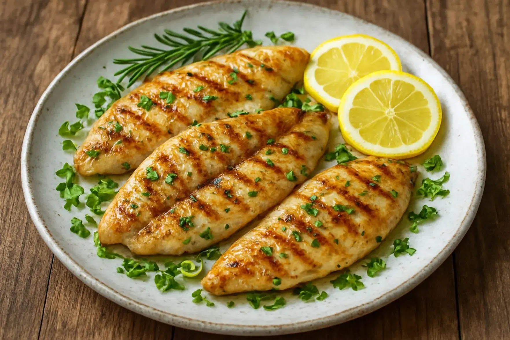 Tilápia grelhada com ervas e limão Tilápia grelhada com ervas e limão