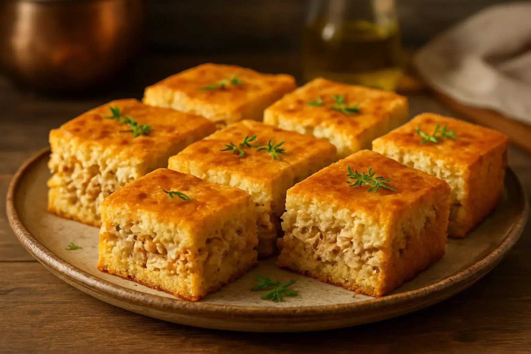 Torta de atum de liquidificador