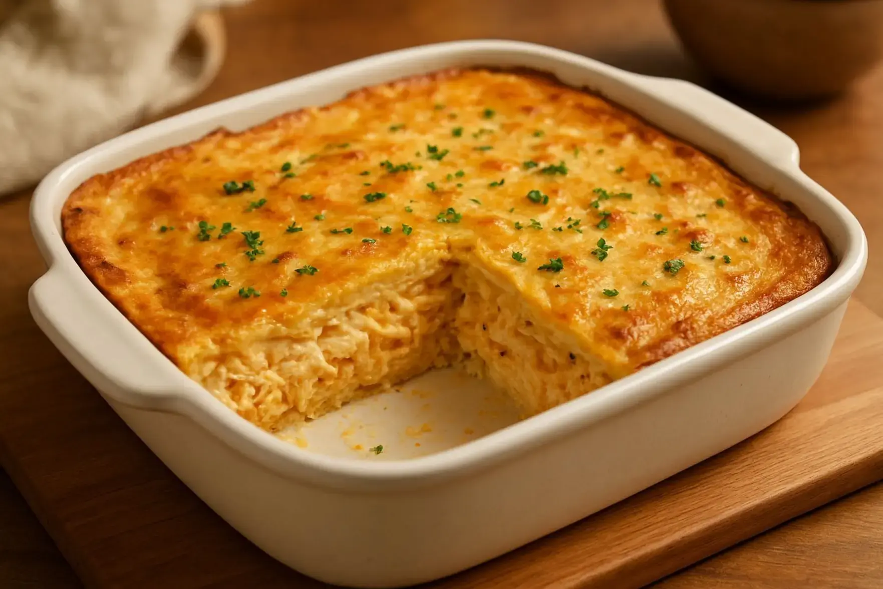 Torta de frango cremosa de liquidificador