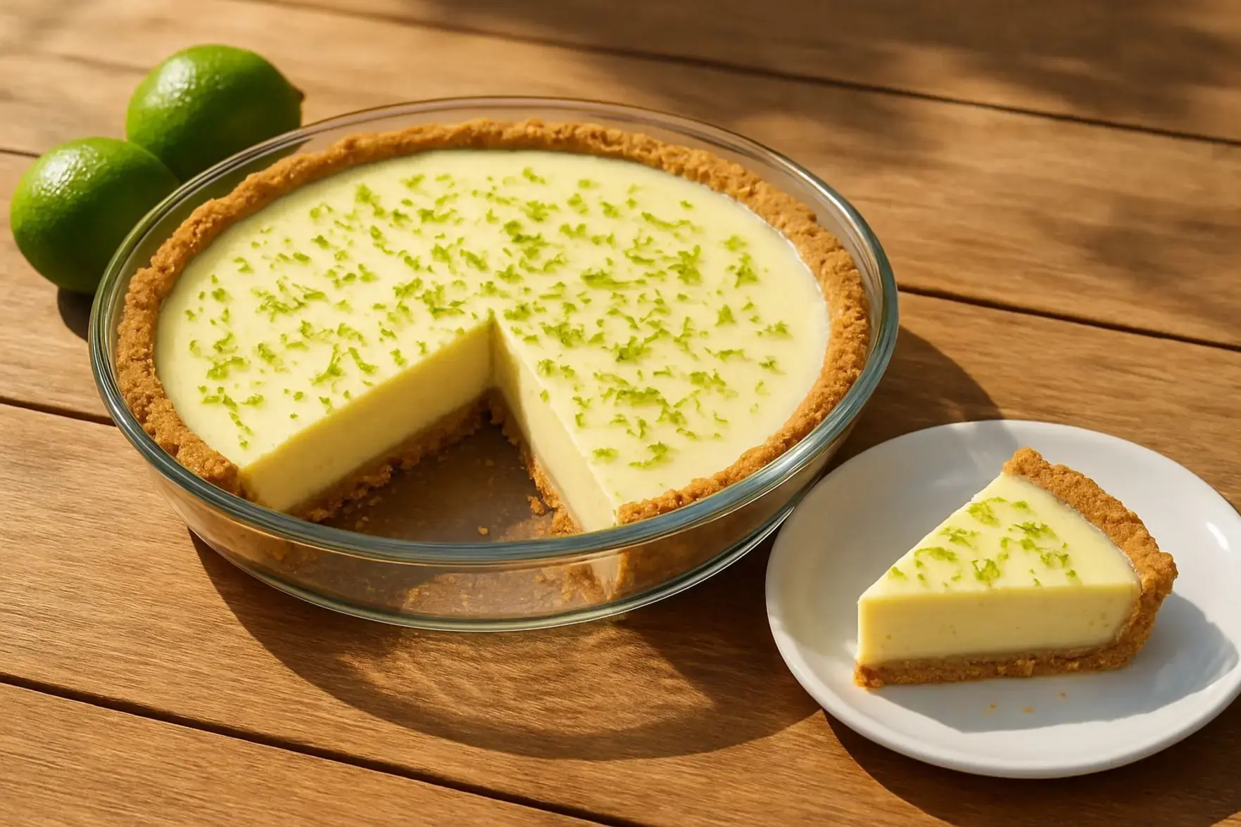 Torta de limão gelada com biscoito
