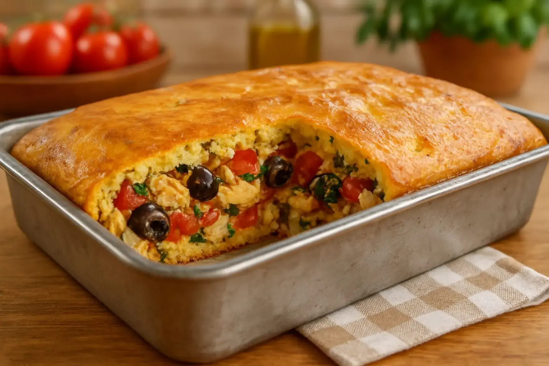 Torta salgada de liquidificador Torta salgada de liquidificador