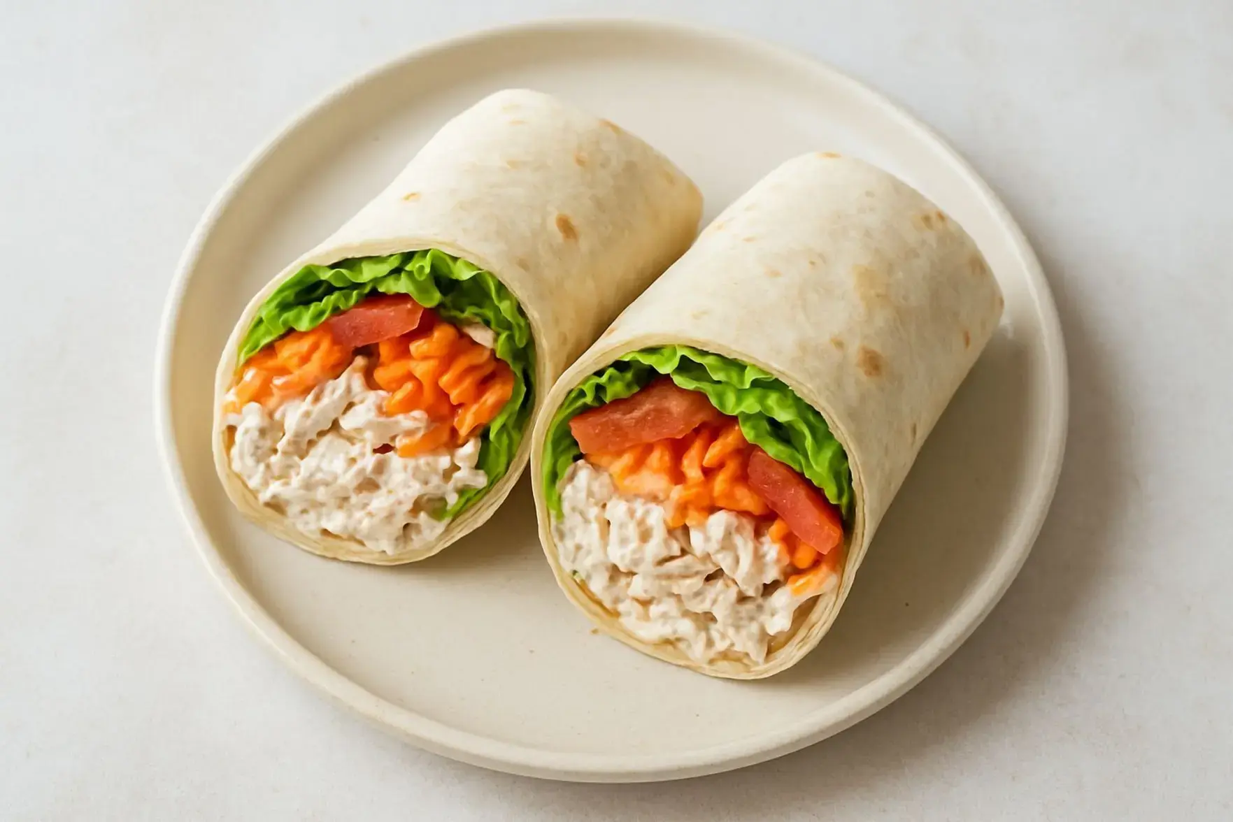 Wrap de frango com requeijão cremoso