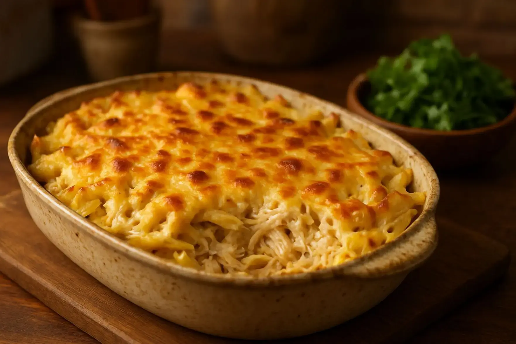 Escondidinho de macarrão com frango Escondidinho de macarrão com frango