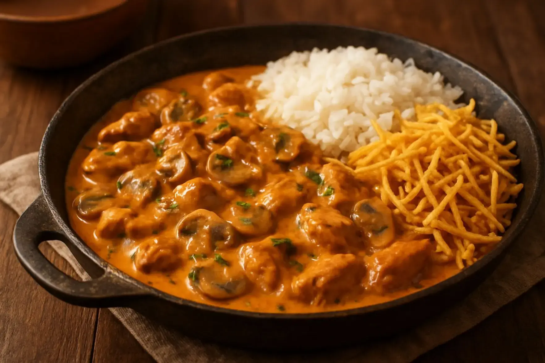 Estrogonofe de frango prático Estrogonofe de frango prático