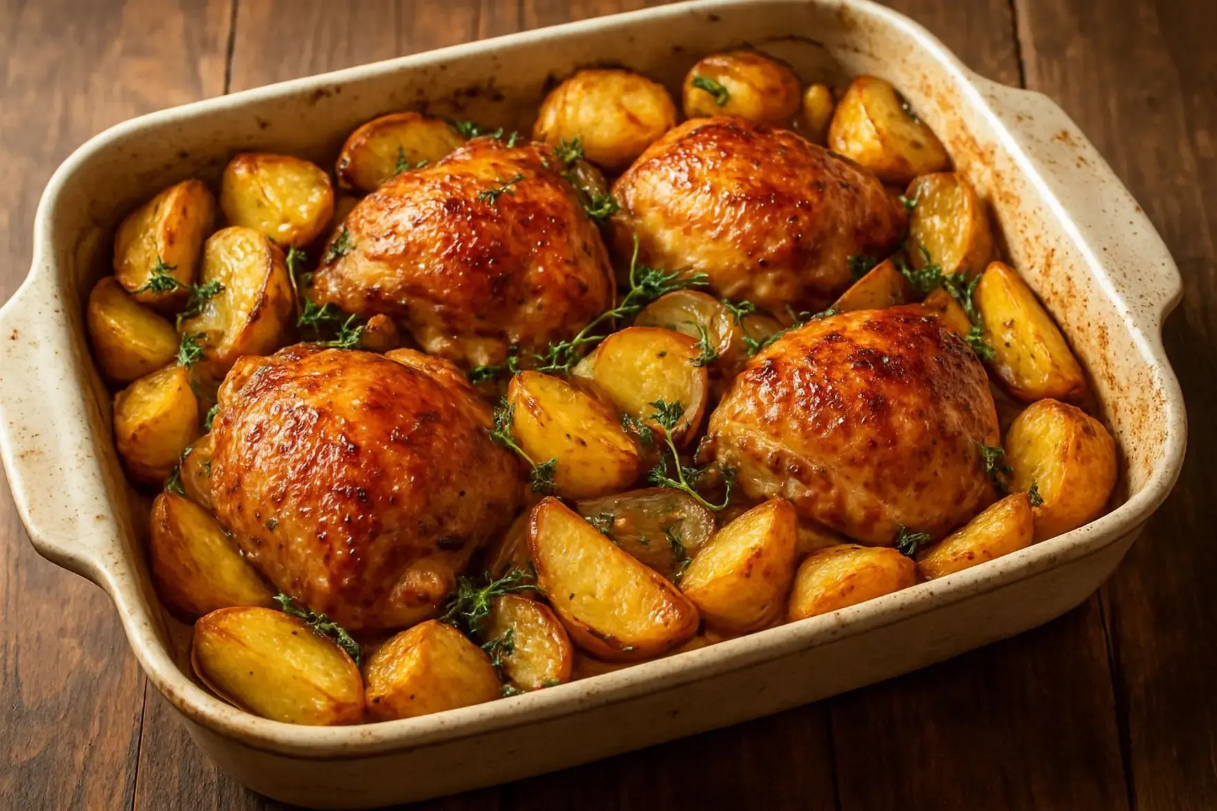 Frango ao forno com batatas rápido Frango ao forno com batatas rápido