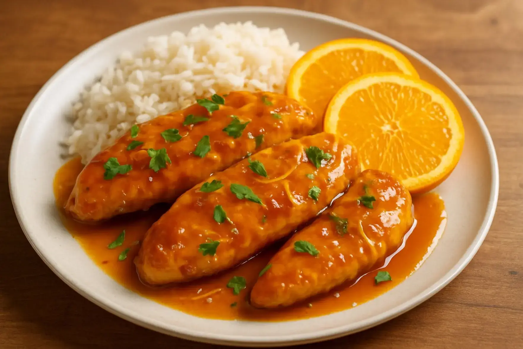 Frango ao molho de laranja prático Frango ao molho de laranja prático