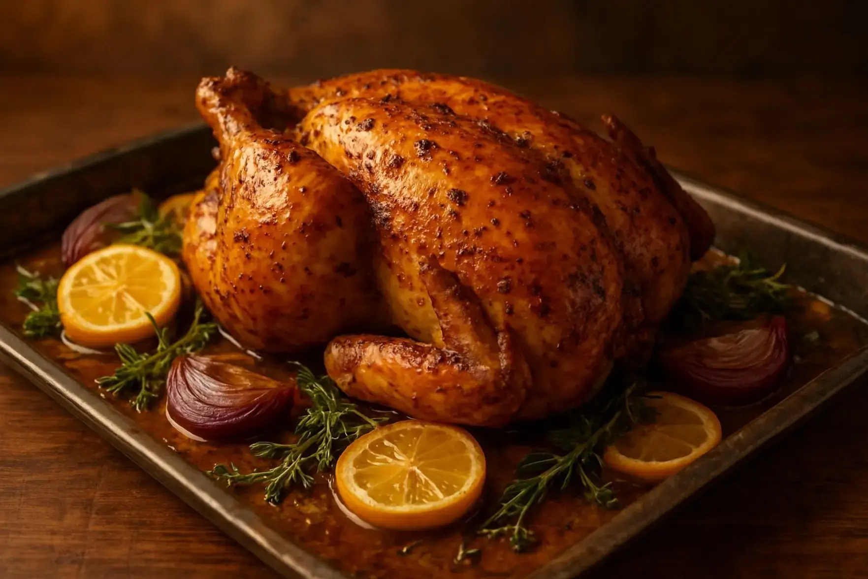 Frango assado temperado fácil de fazer Frango assado temperado fácil de fazer