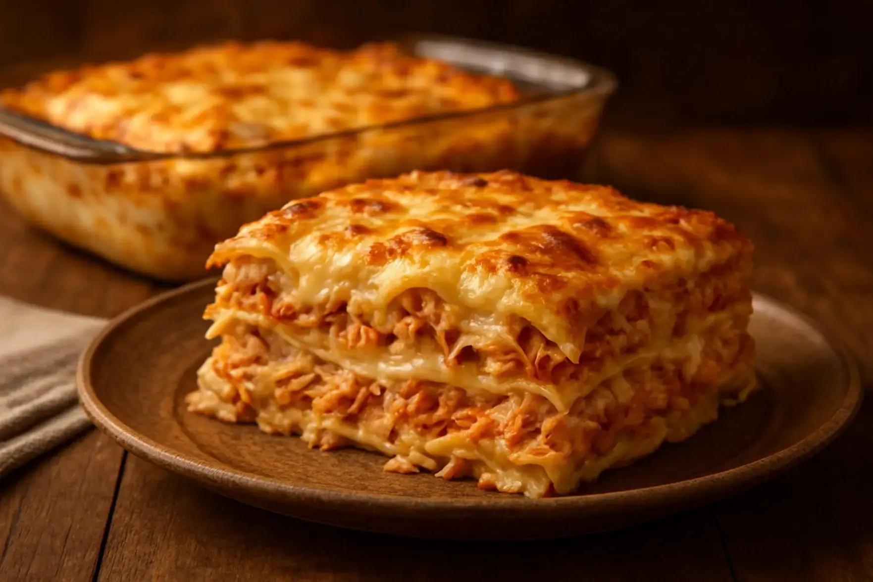 Massa de lasanha de frango prática Massa de lasanha de frango prática