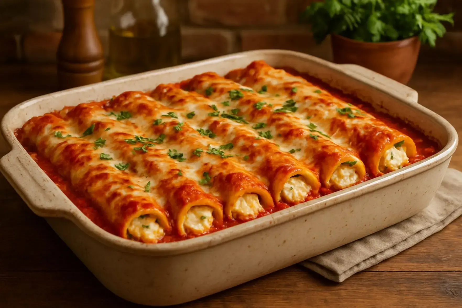 Receita de canelone fácil com ricota Receita de canelone fácil com ricota