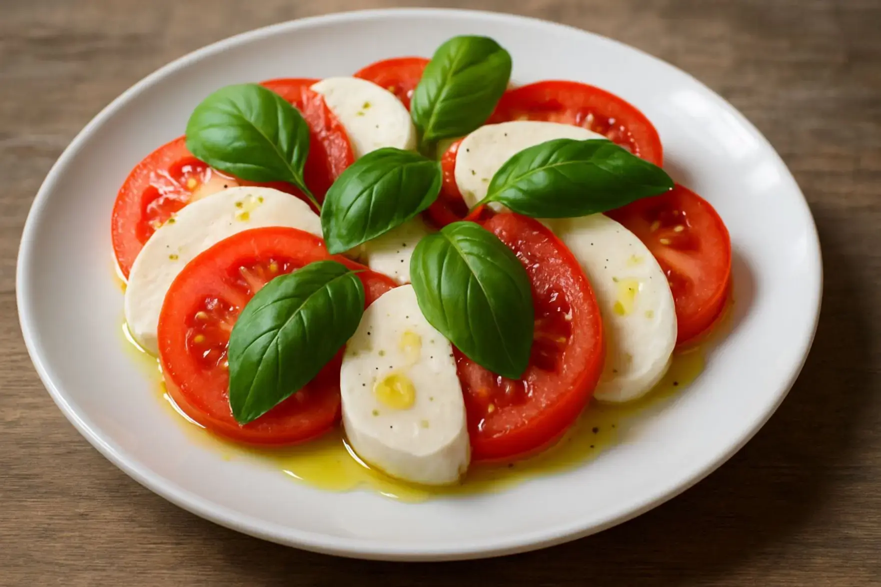 Salada caprese com mozzarela de búfala Salada caprese com mozzarela de búfala