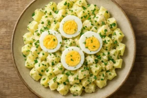 Salada de batata com ovos