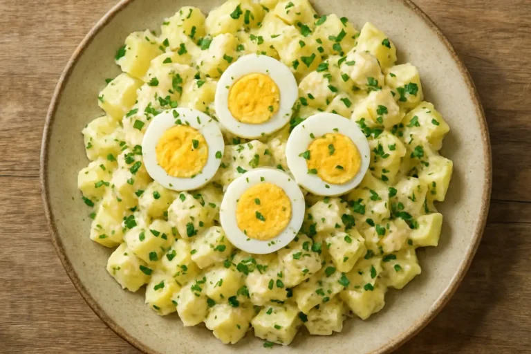 Salada de batata com ovos