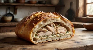 Pão recheado com frango