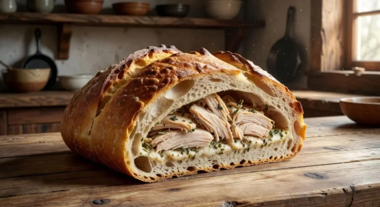 Pão recheado com frango