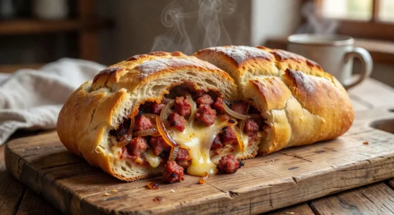 pão recheado com calabresa simples